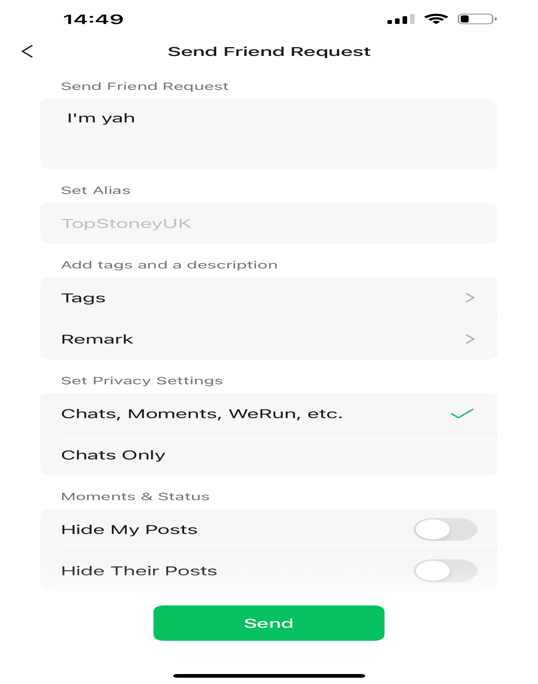 WeChat Bottom 4 Navigation Tabs