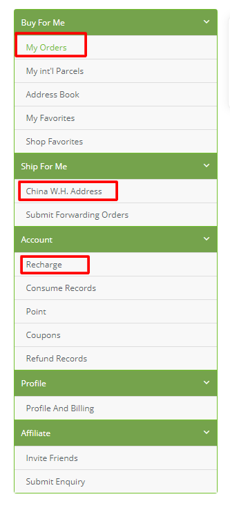 CSSBuy Top-Up Options